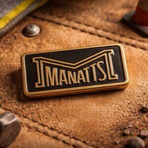 Manatts Highway Construction Vintage Company Lapel Pin Tie Tack